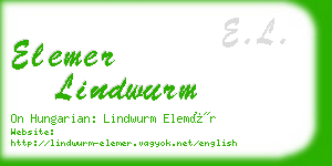 elemer lindwurm business card